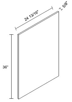 Cover Panel For Base Cabinets Including Height Of Toe Kick J