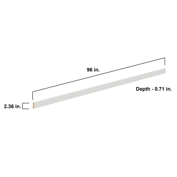 2.36 in. W x 96 in. H x 0.70 in. D Alton Painted White Light Valance Edge Molding