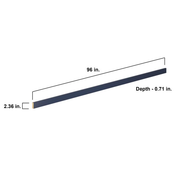 2.36 in. W x 96 in. H x 0.70 in. D Devon Painted Blue Light Valance Edge Molding