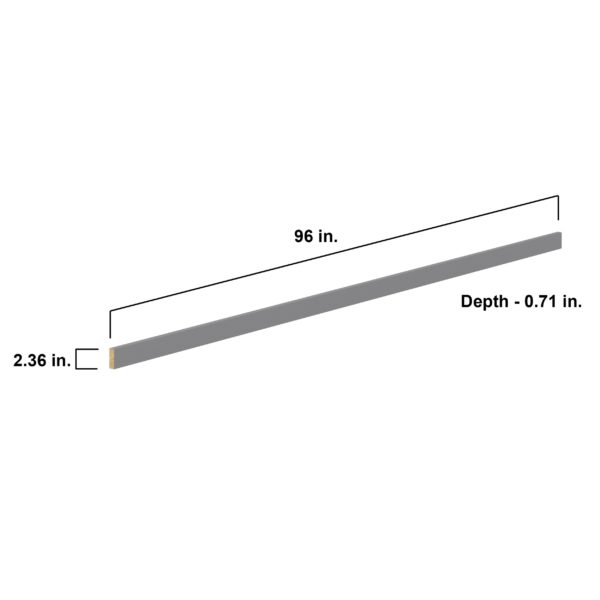 2.36 in. W x 96 in. H x 0.71. D Bristol Slate Gray Valance Edge Molding
