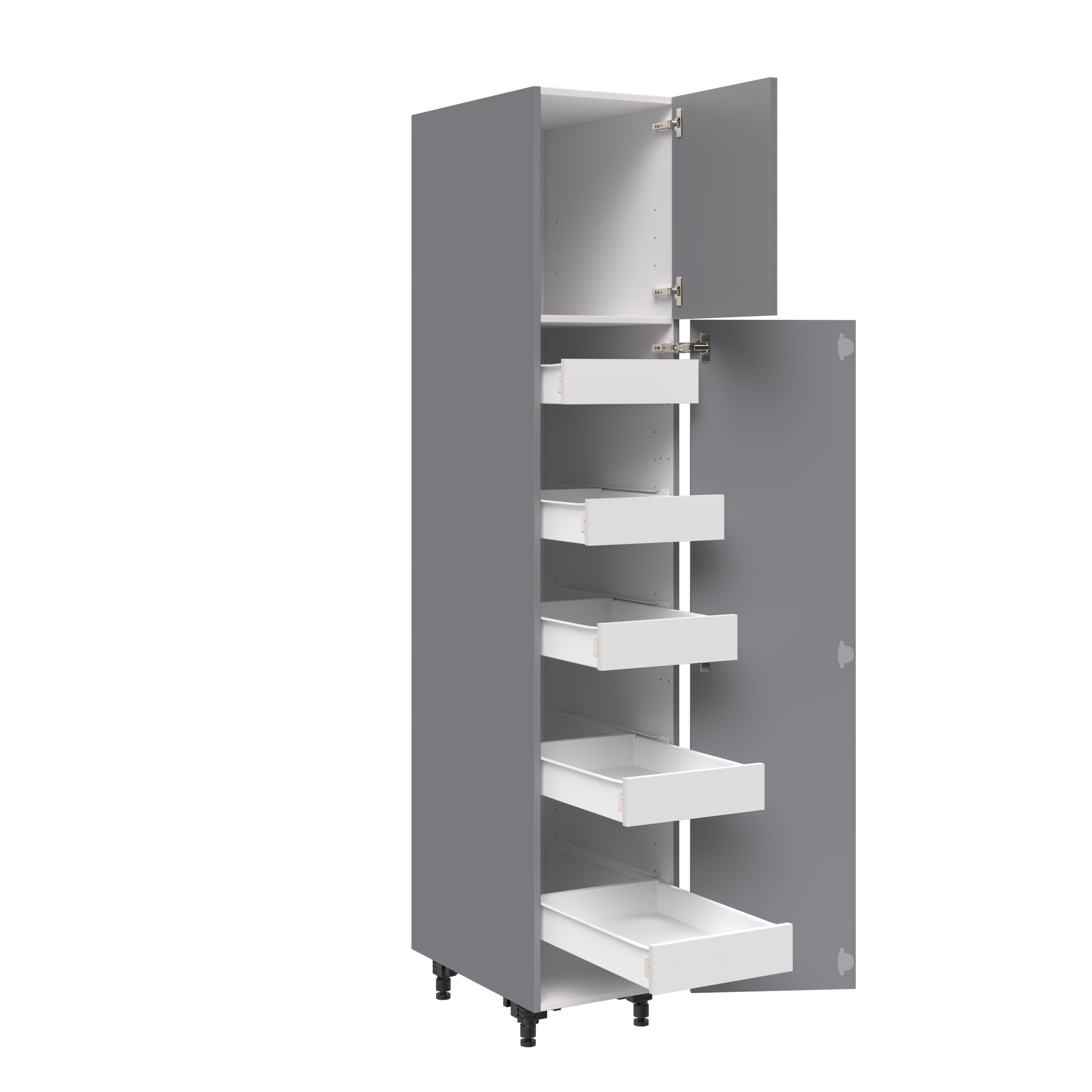 15 Tall cabinet with bottom tall door and 5 interior ...