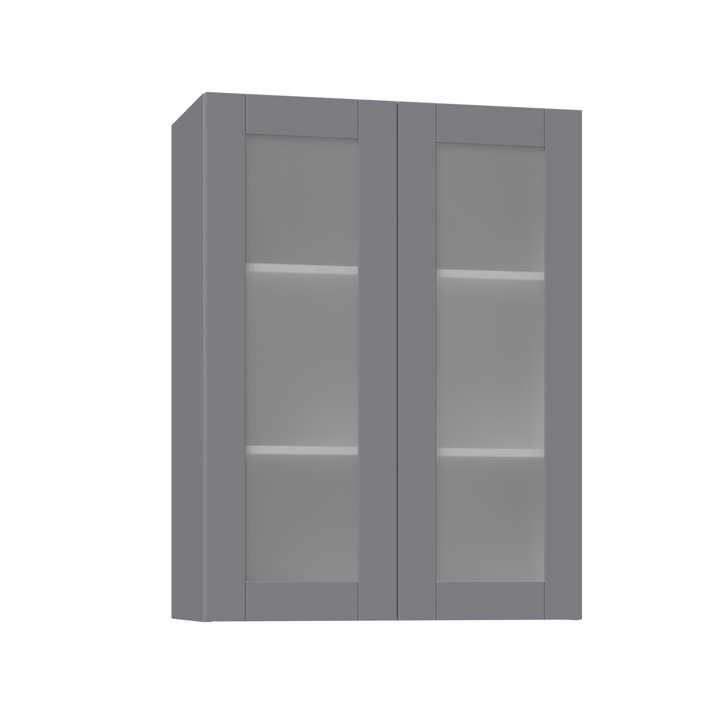 30 Wall Cabinet 40 High With 2 Glass Door And Glass Shelf J Collection