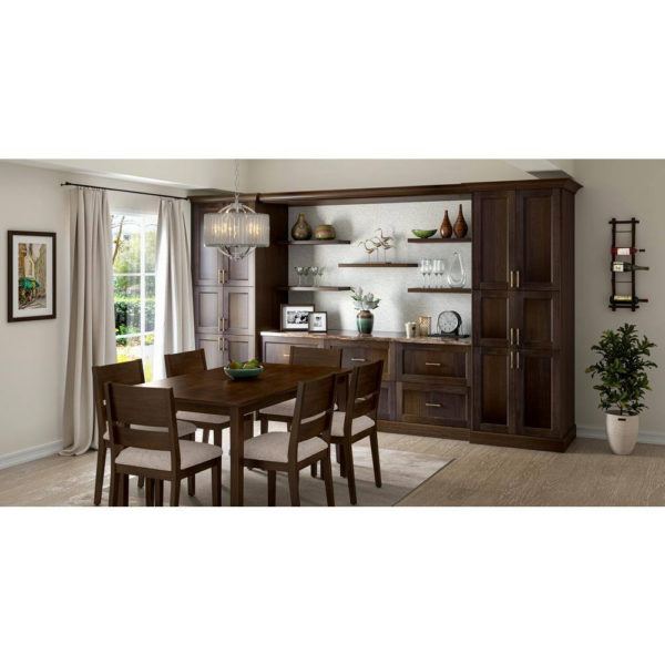 Lincoln Chestnut Solid Wood Assembled Wall Kitchen Cabinet with Two 5 in. Drawers (18 in. W x 35 in. H x 14 in. D)