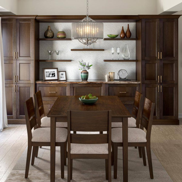 Lincoln Chestnut Solid Wood Assembled Wall Kitchen Cabinet with Two 5 in. Drawers (18 in. W x 35 in. H x 14 in. D)