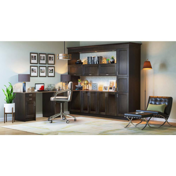 Lincoln Chestnut Solid Wood Assembled Wall Kitchen Cabinet with Two 5 in. Drawers (18 in. W x 35 in. H x 14 in. D)