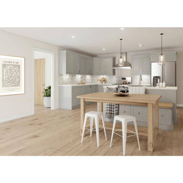 Littleton Painted Gray Recessed Assembled Base Kitchen Cabinet With a Pull Out (18 in. W x 34.5 in. H x 24 in. D)