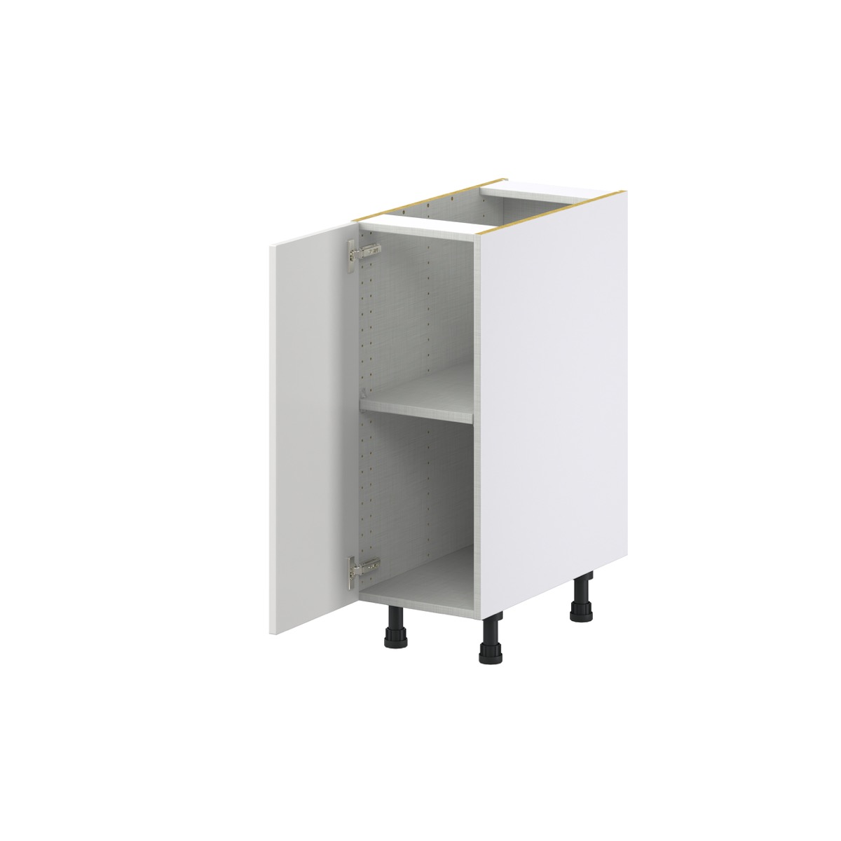 Alton Painted White Recessed Assembled Base Kitchen Cabinet with a Full Height Door (12 in. W x 34.5 in. H x 24 in. D)