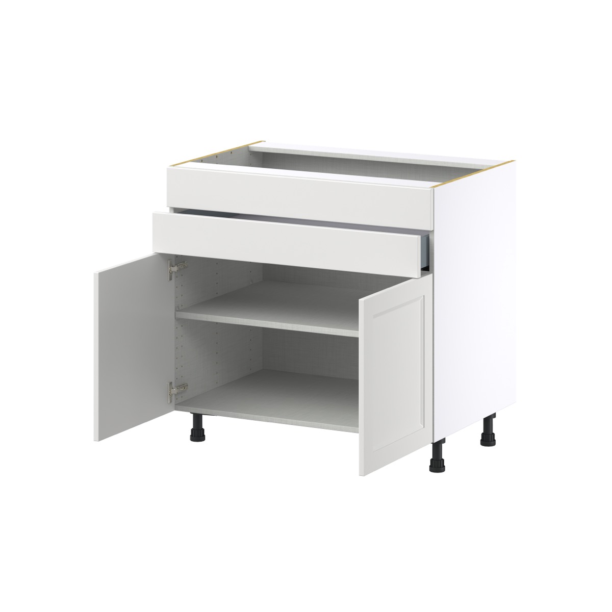 Alton Painted in White Shaker Assembled Cooktop Base Kitchen Cabinet 36 in. W x 34.5 in. H x 24 in. D