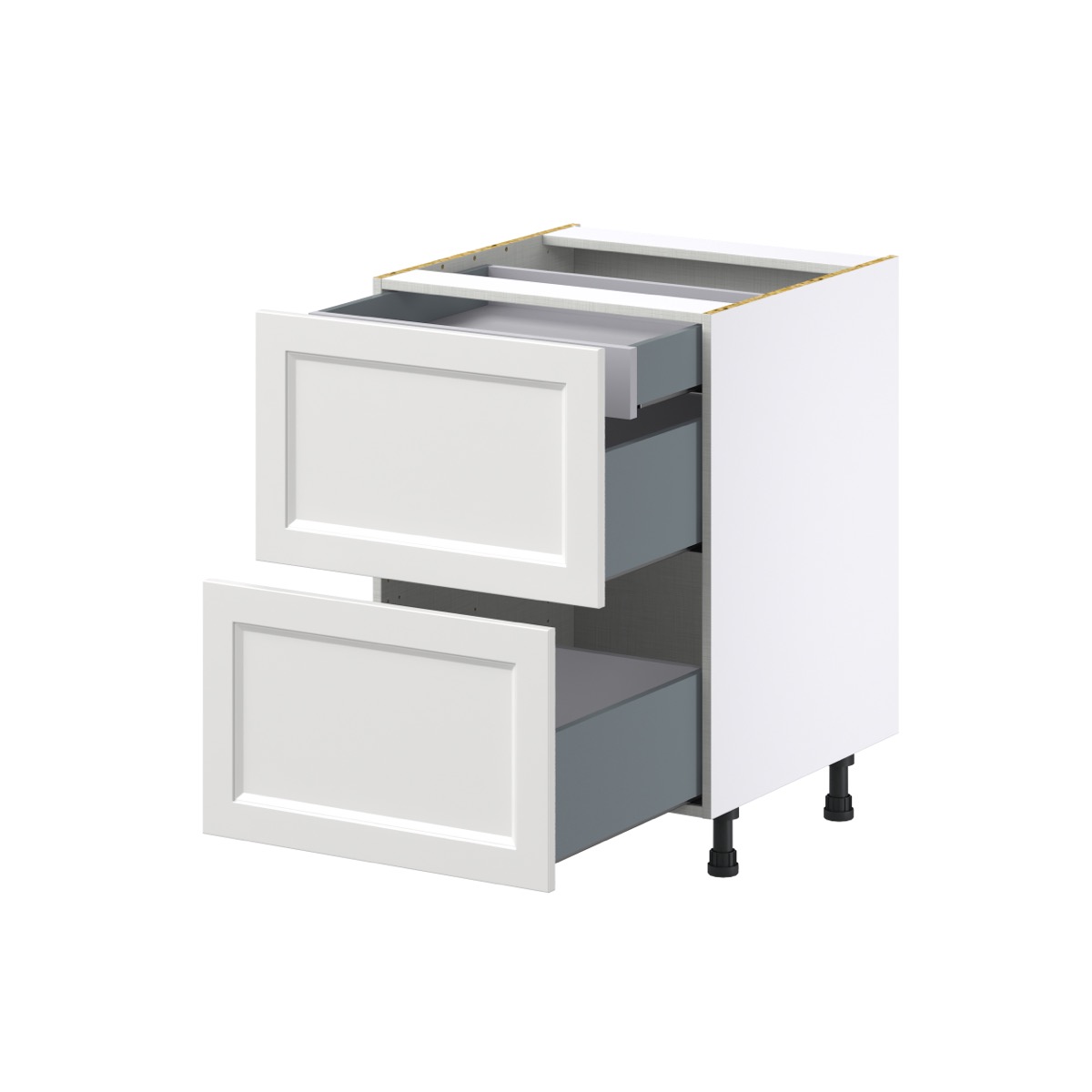 Alton Painted White Shaker Assembled Base Kitchen Cabinet with a Inner Drawer 24 in. W x 34.5 in. H x 24 in. D