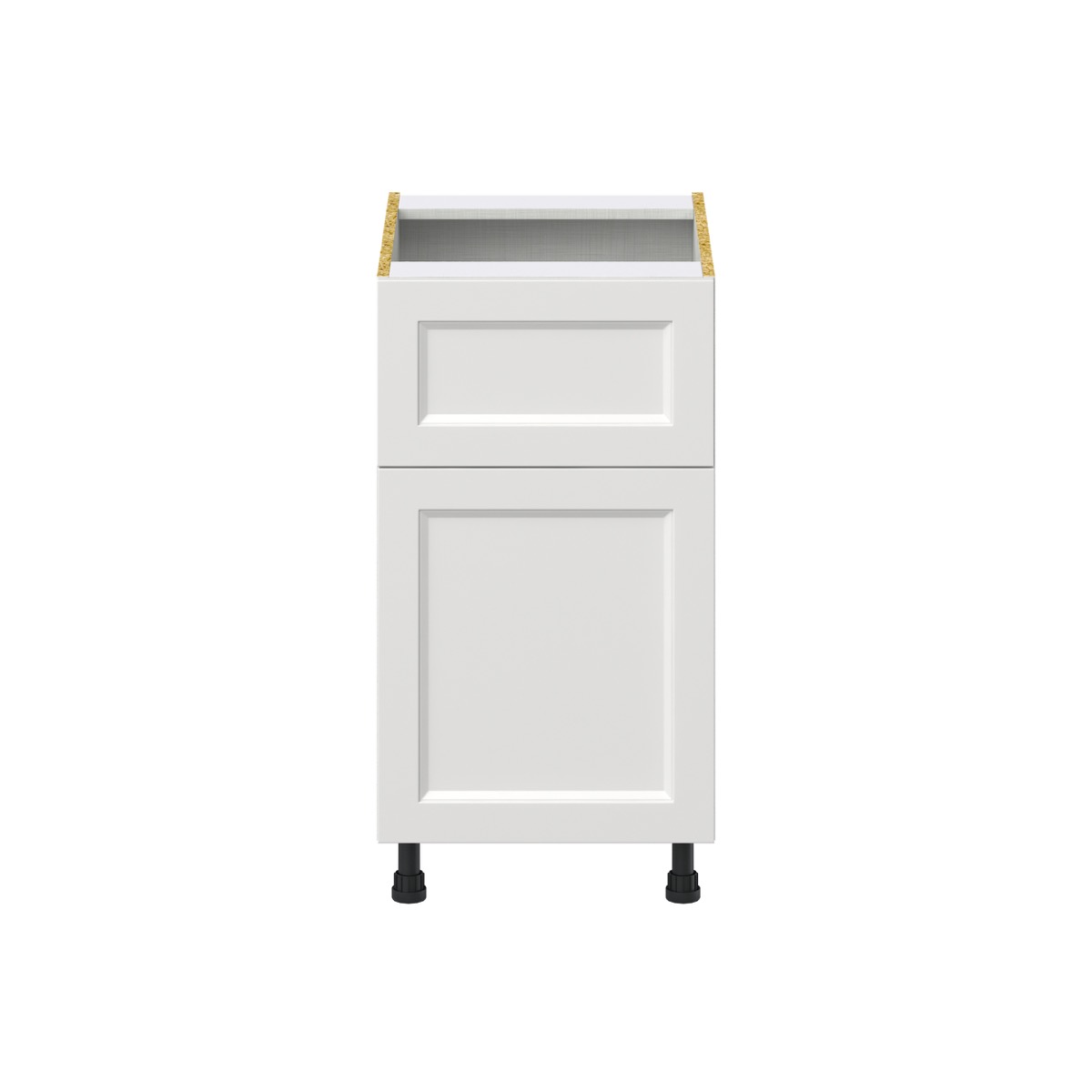 J COLLECTION Alton 18 in. W x 24 in. D x 34.5 in. H Painted White Shaker Assembled Base Kitchen Cabinet with a 10 in. Drawer