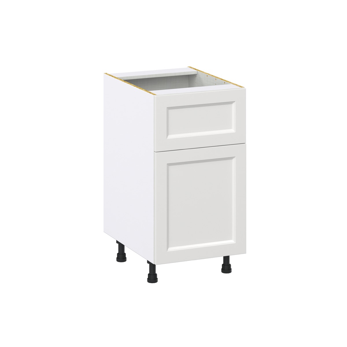 J COLLECTION Alton 18 in. W x 24 in. D x 34.5 in. H Painted White Shaker Assembled Base Kitchen Cabinet with a 10 in. Drawer