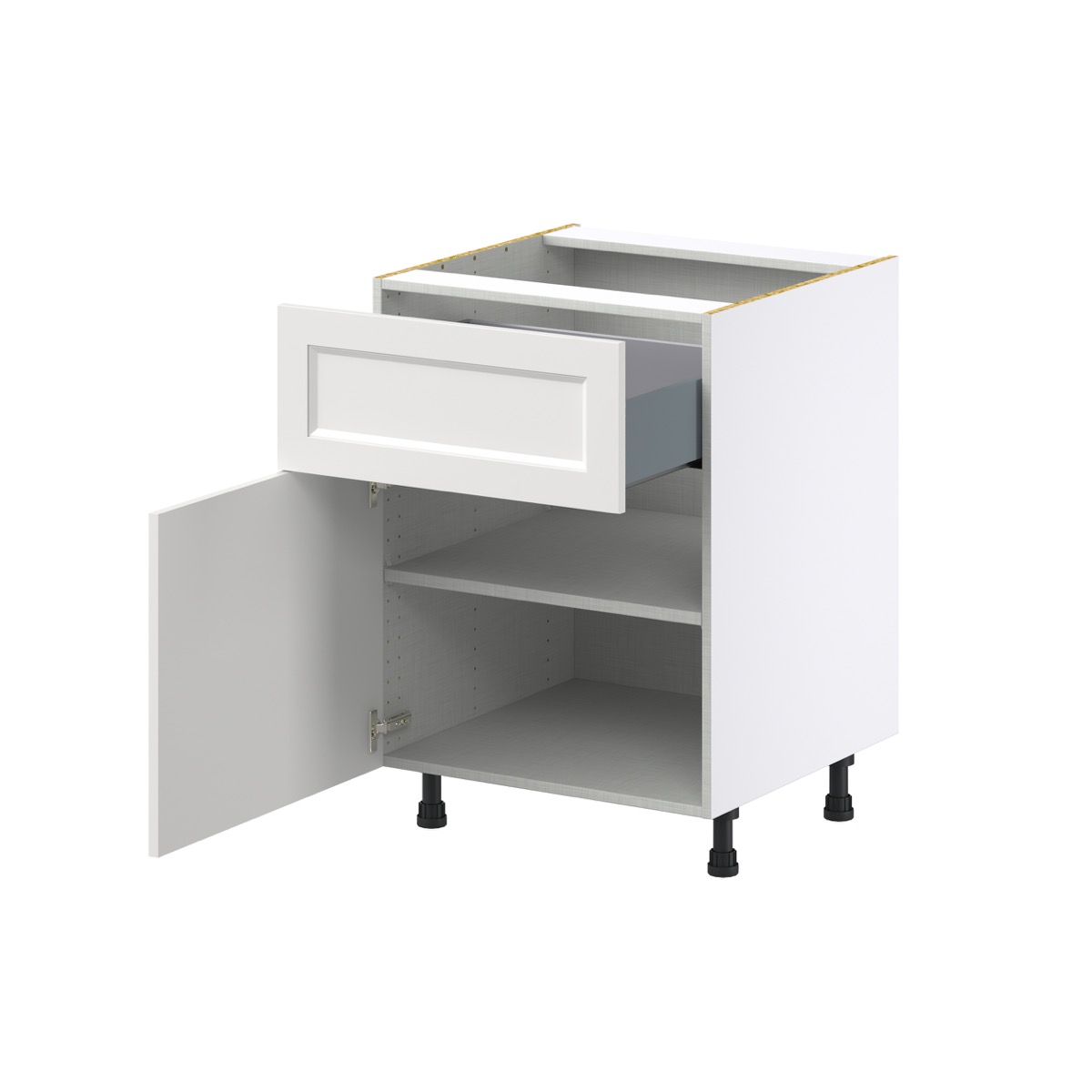 Alton 24 in. W x 24 in. D x 34.5 in. H Painted White Shaker Assembled Base Kitchen Cabinet with a 10 in. Drawer
