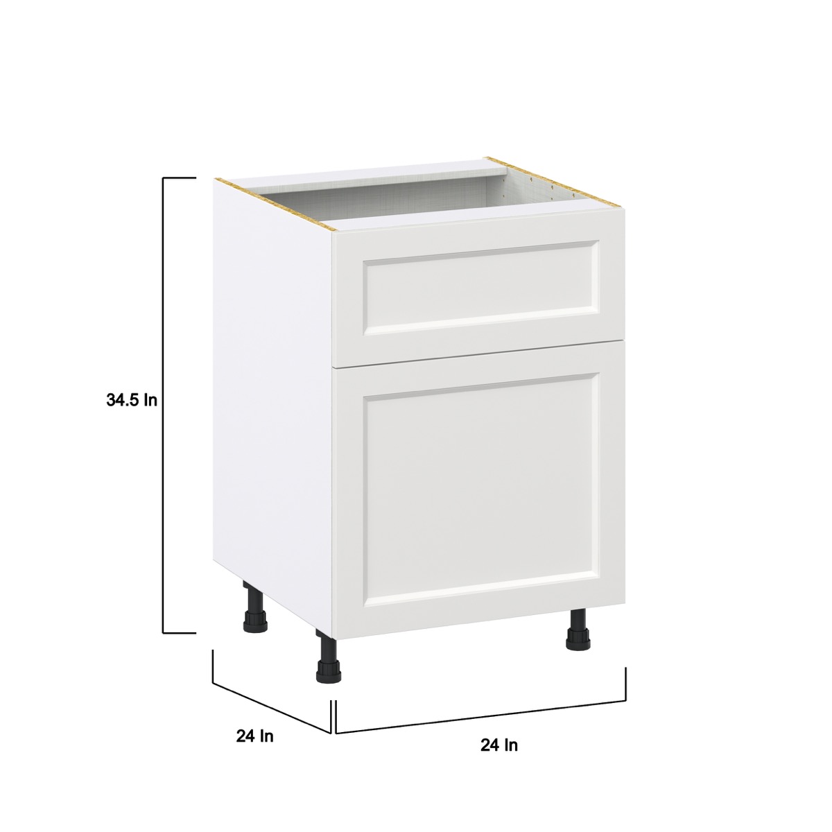 Alton 24 in. W x 24 in. D x 34.5 in. H Painted White Shaker Assembled Base Kitchen Cabinet with a 10 in. Drawer