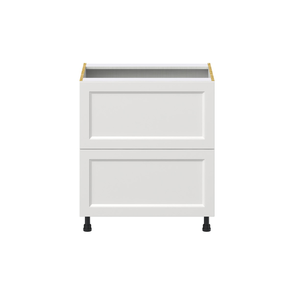 Alton Painted White Shaker Assembled Base Kitchen Cabinet with 2 Drawers 30 in. W x 34.5 in. H x 24 in. D