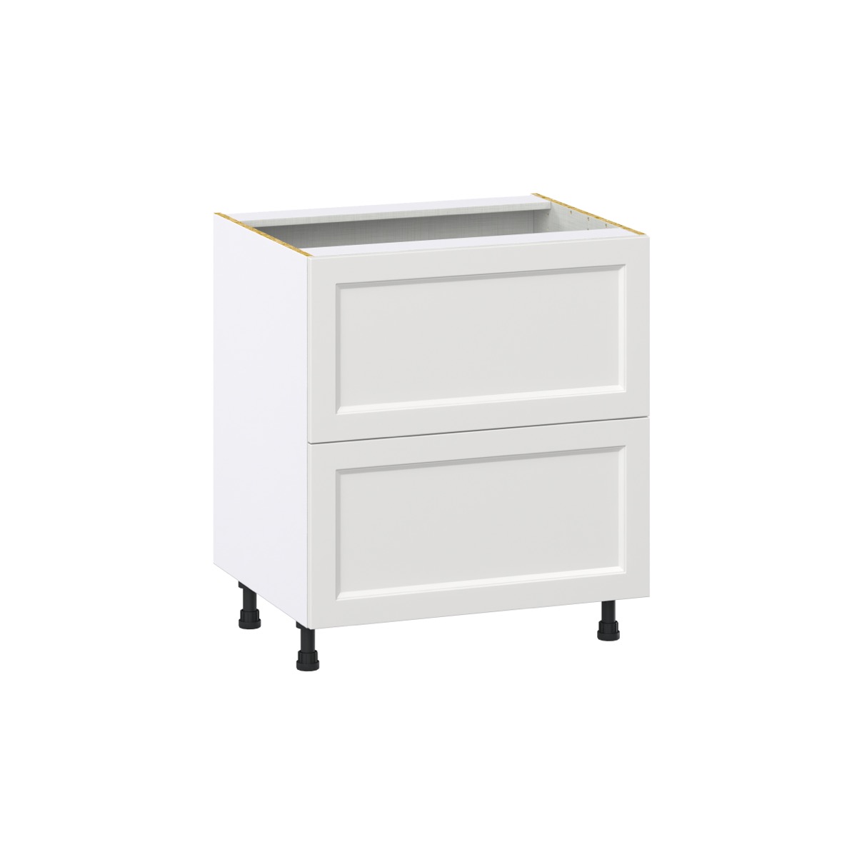 Alton Painted White Shaker Assembled Base Kitchen Cabinet with 2 Drawers 30 in. W x 34.5 in. H x 24 in. D