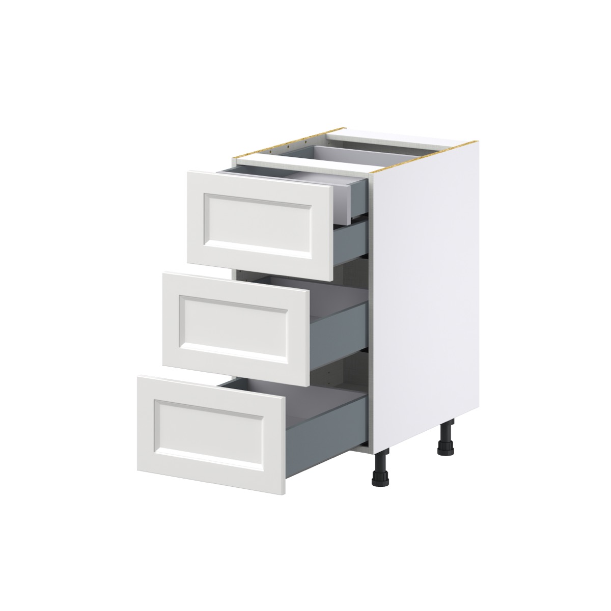 18 in. W x 34.5 in. H x 24 in. D Alton Painted White Shaker Assembled Base Kitchen Cabinet with Inner Drawer
