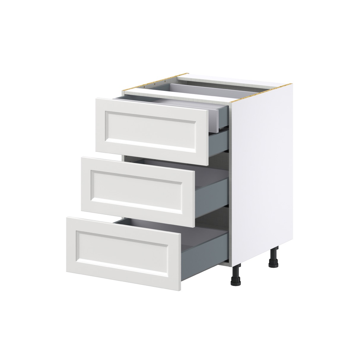 24 in. W x 34.5 in. H x 24 in. D Alton Painted White Shaker Assembled Base Kitchen Cabinet with Inner Drawer