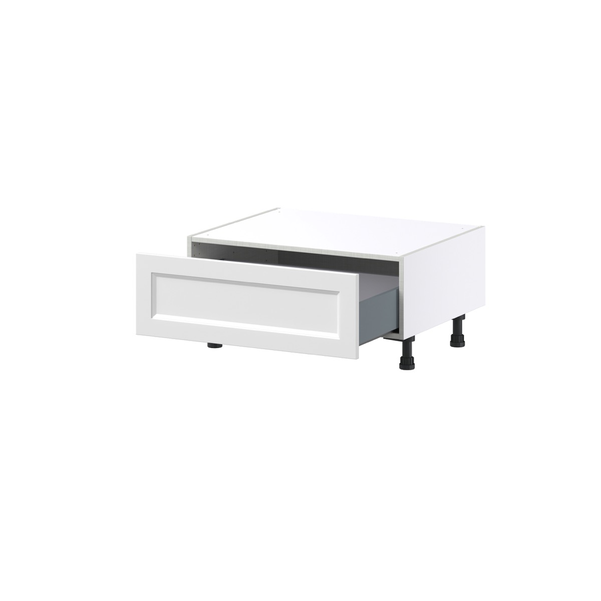 30 in. W x 24 in. D x 14.5 in. H Alton Painted White Shaker Assembled Base Window Seat Kitchen Cabinet