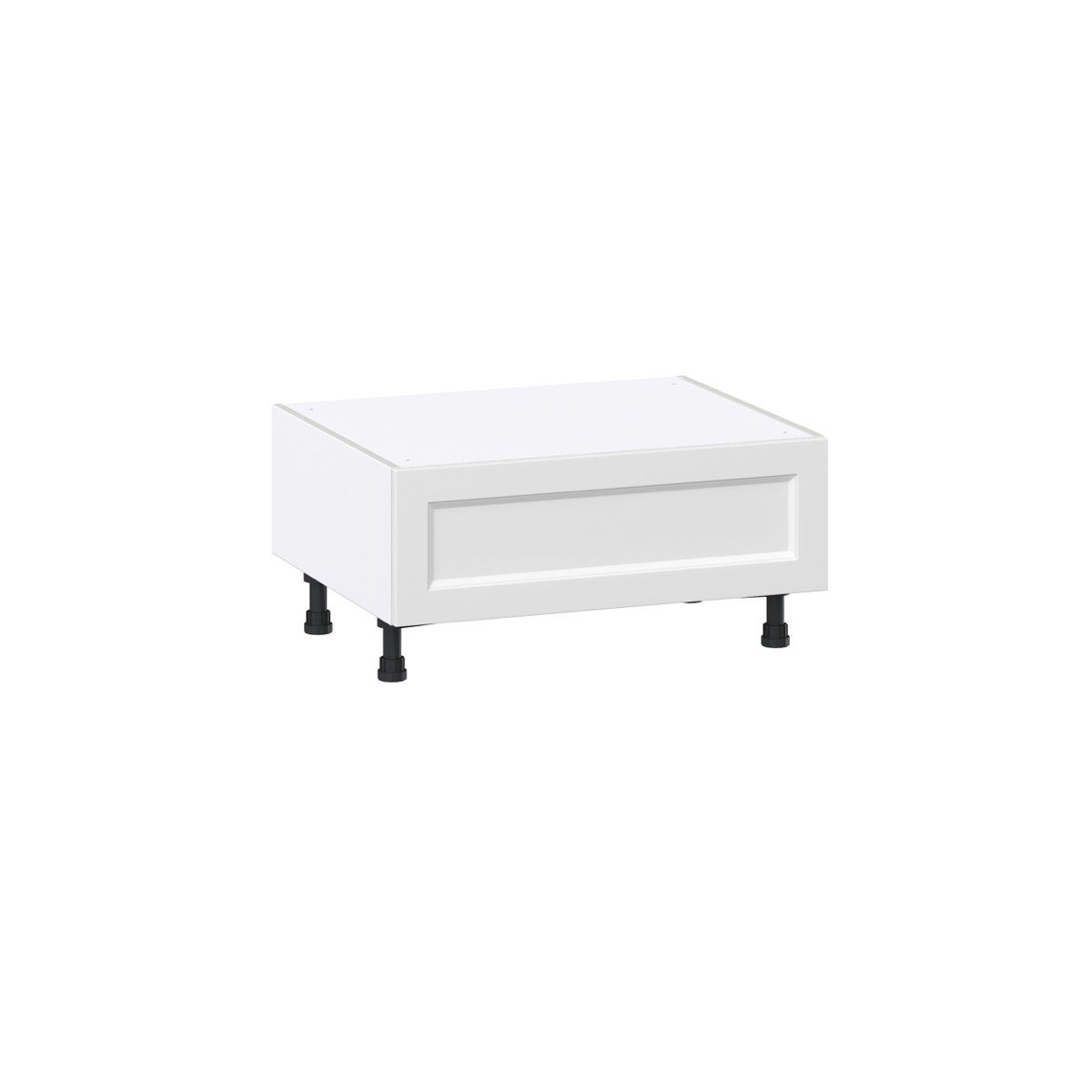 30 in. W x 24 in. D x 14.5 in. H Alton Painted White Shaker Assembled Base Window Seat Kitchen Cabinet