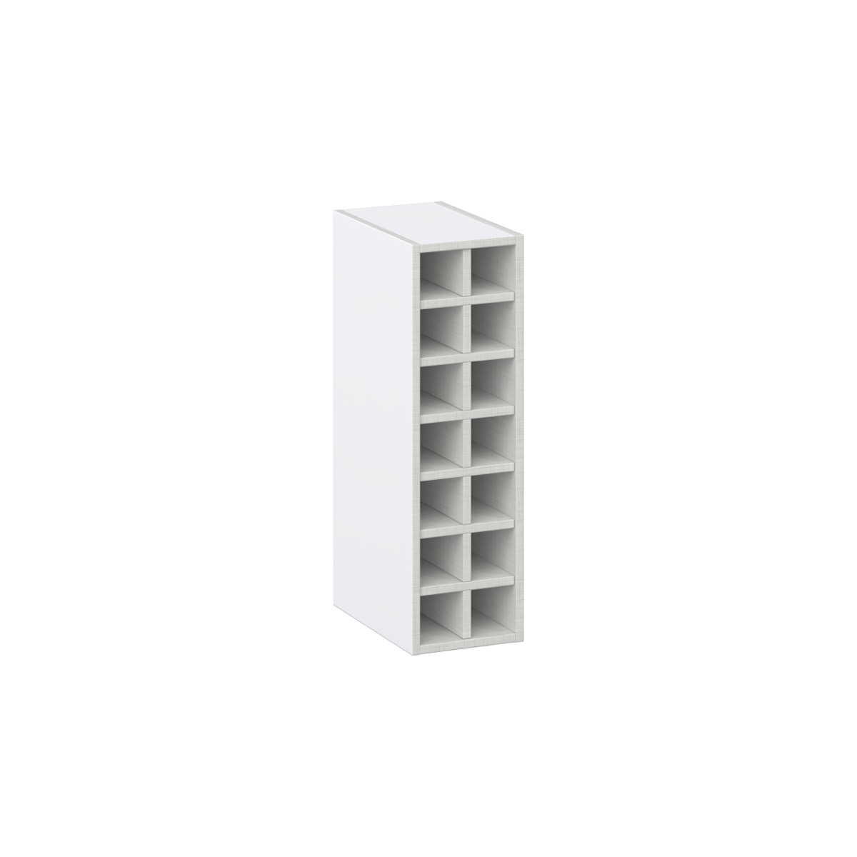 Alton Painted White Wall Kitchen Wine Rack 9 in. W x 30 in. H x