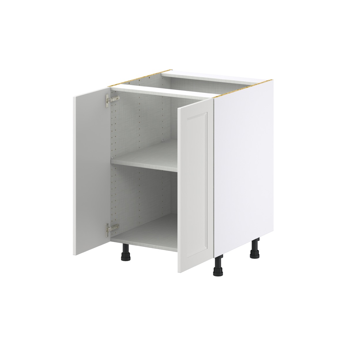 Alton Painted White Recessed Assembled Base Kitchen Cabinet with 2 Full Height Door (24 in. W x 34.5 in. H x 24 in. D)
