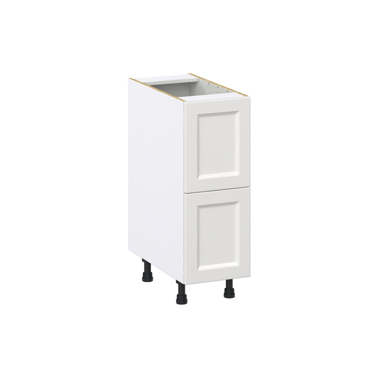 J COLLECTION Alton Painted 12 in. W x 24 in. D x 34.5 in. H in White Shaker Assembled Base Kitchen Cabinet with 3-Drawers