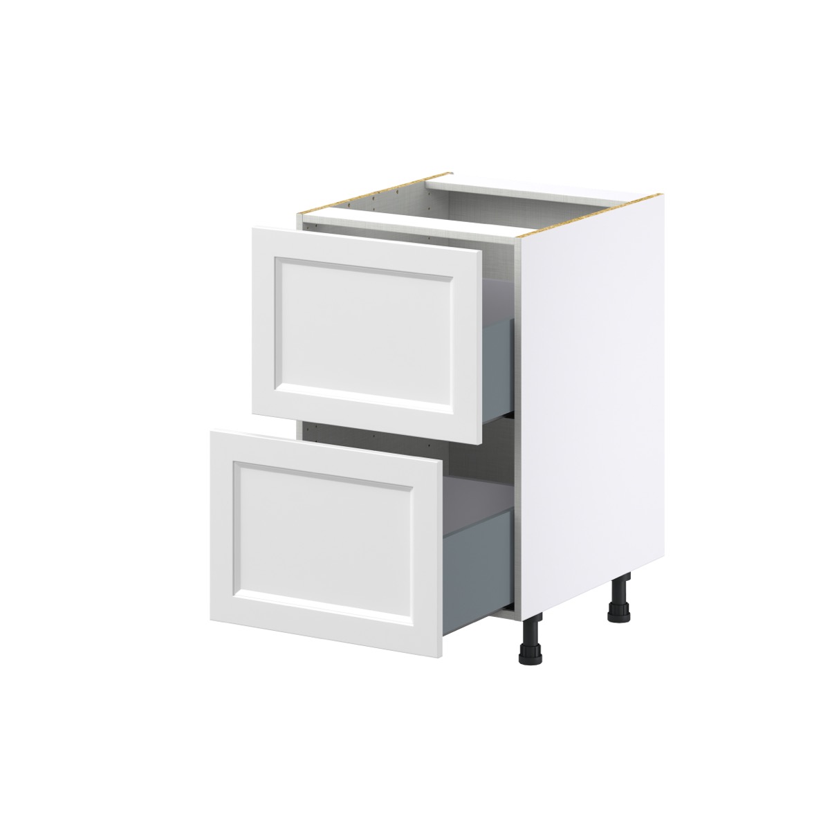 33 in. W x 24 in. D x 34.5 in. H Alton Painted in White Shaker Assembled Base Kitchen Cabinet with 3 Drawers