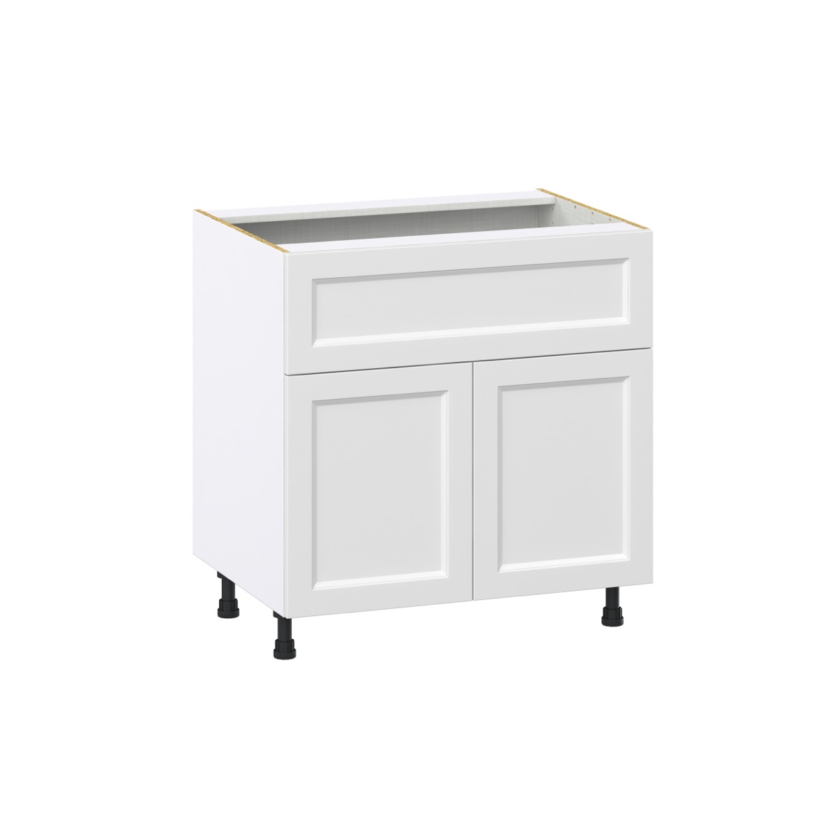 Alton Painted White Shaker Assembled Base Kitchen Cabinet with 10 in ...