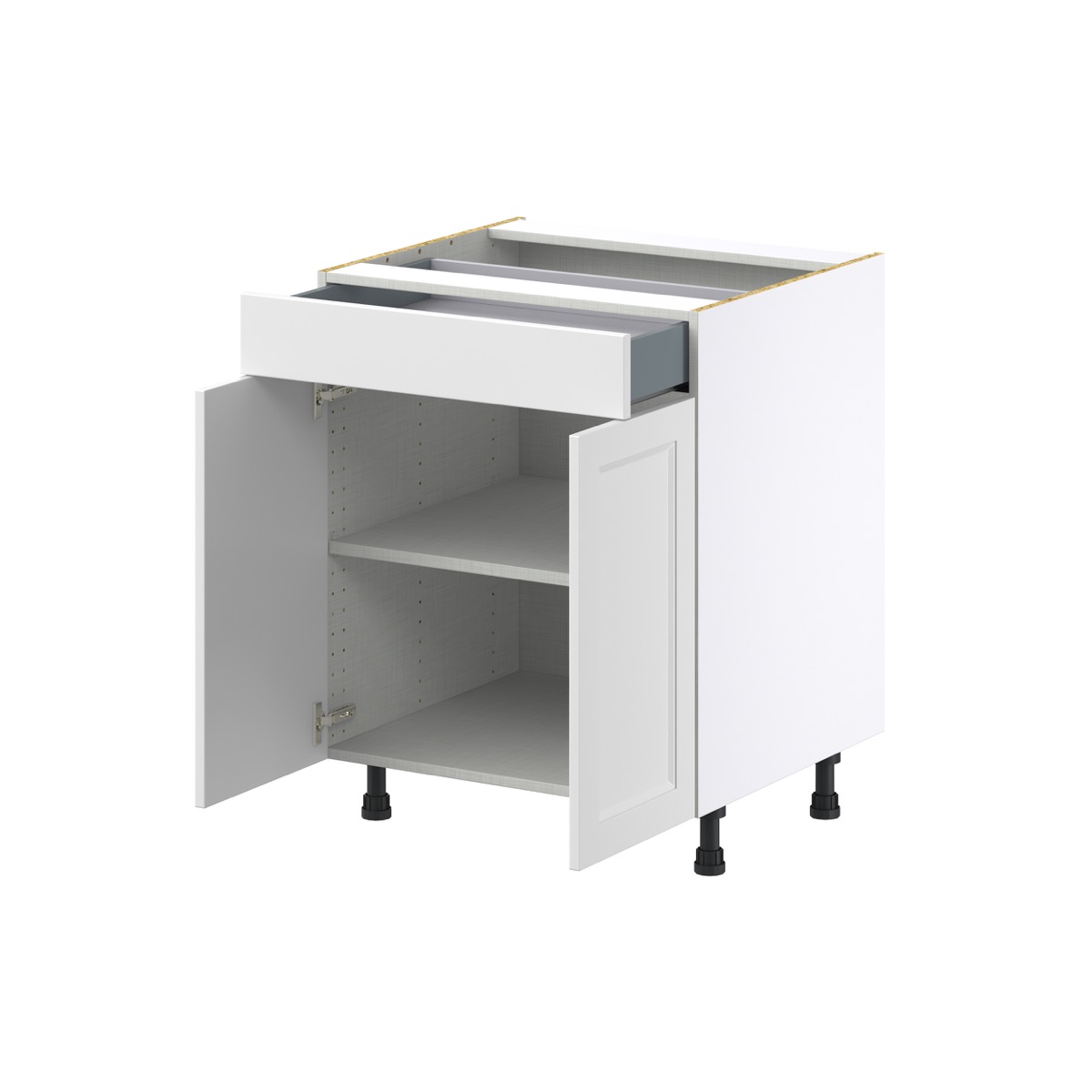 Alton 27 in. W x 24 in. D x 34.5 in. H Painted White Shaker Assembled Base Kitchen Cabinet with a Drawer