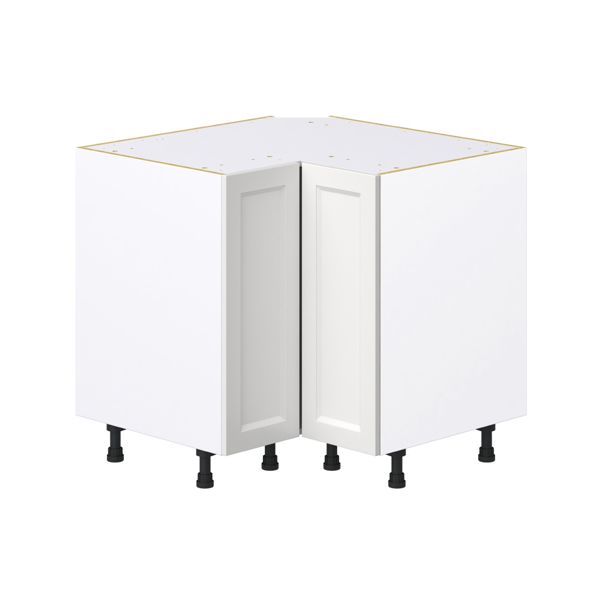 36 in. W x 34.5 in. H x 24 in. D Alton Painted White Shaker Assembled Lazy Susan Corner Base Kitchen Cabinet