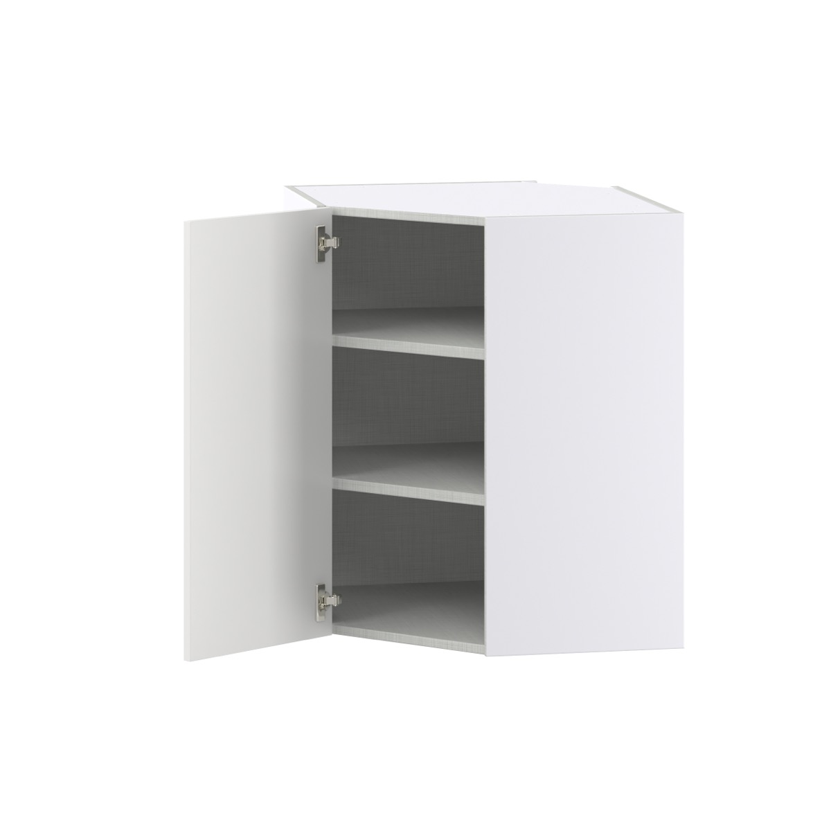 24 in. W x 30 in. H x 14 in. D Alton Painted White Shaker Assembled Wall Diagonal Corner Kitchen Cabinet