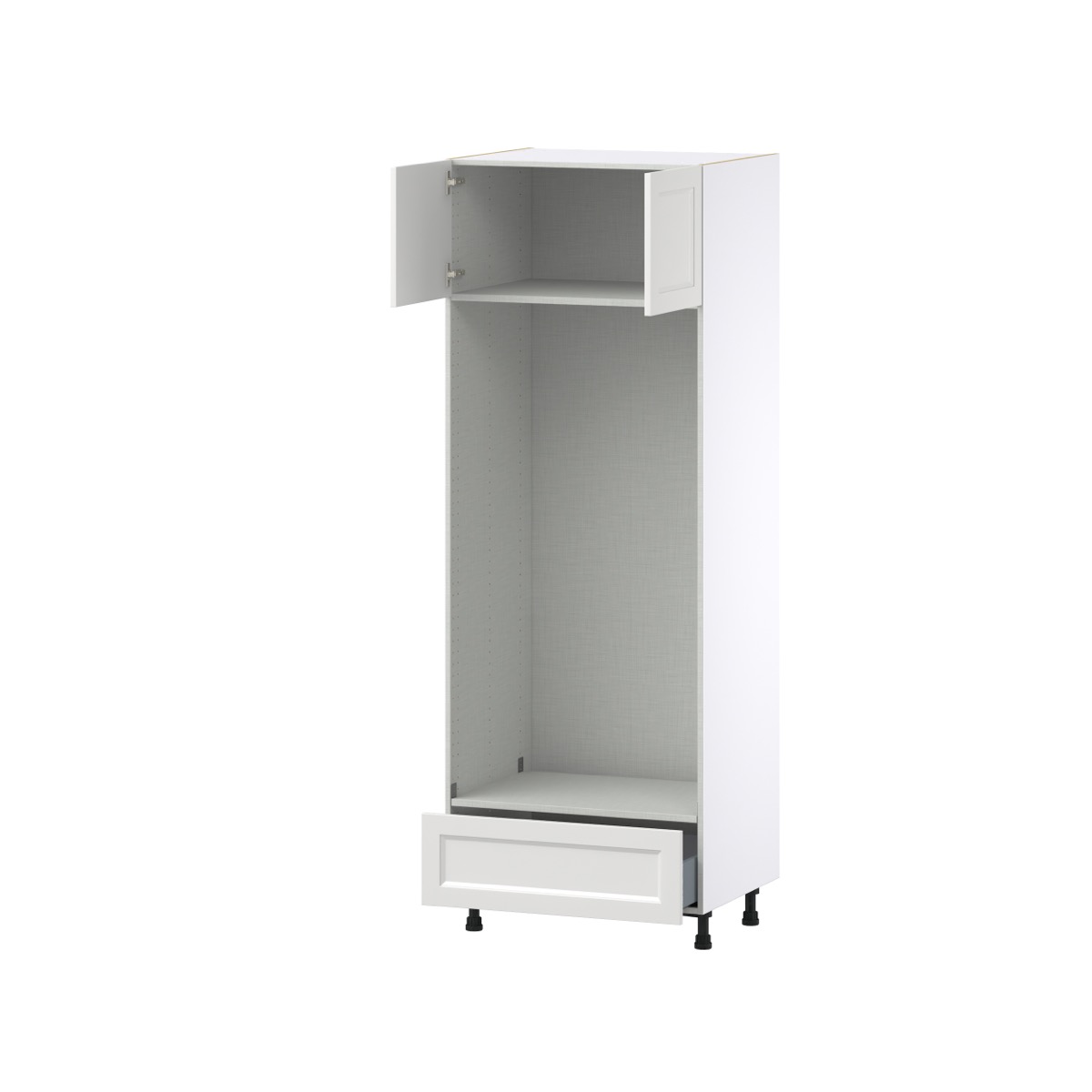Alton Painted 30 in. W x 84.5 in. H x 24 in.D in White Shaker Assembled Pantry Double Oven Kitchen Cabinet with a Drawer