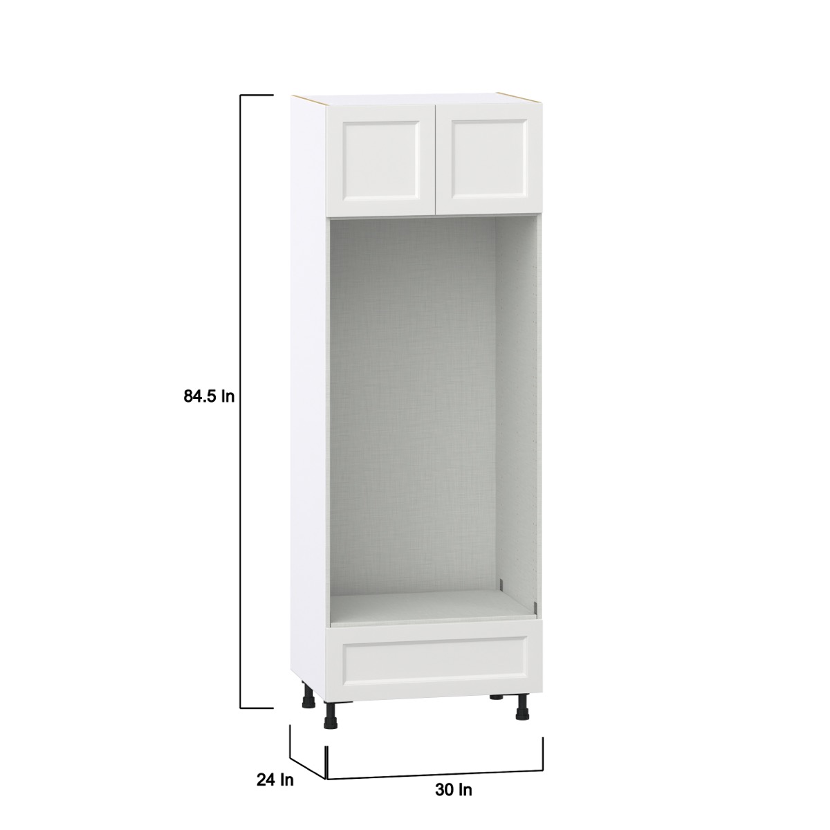 Alton Painted 30 in. W x 84.5 in. H x 24 in.D in White Shaker Assembled Pantry Double Oven Kitchen Cabinet with a Drawer
