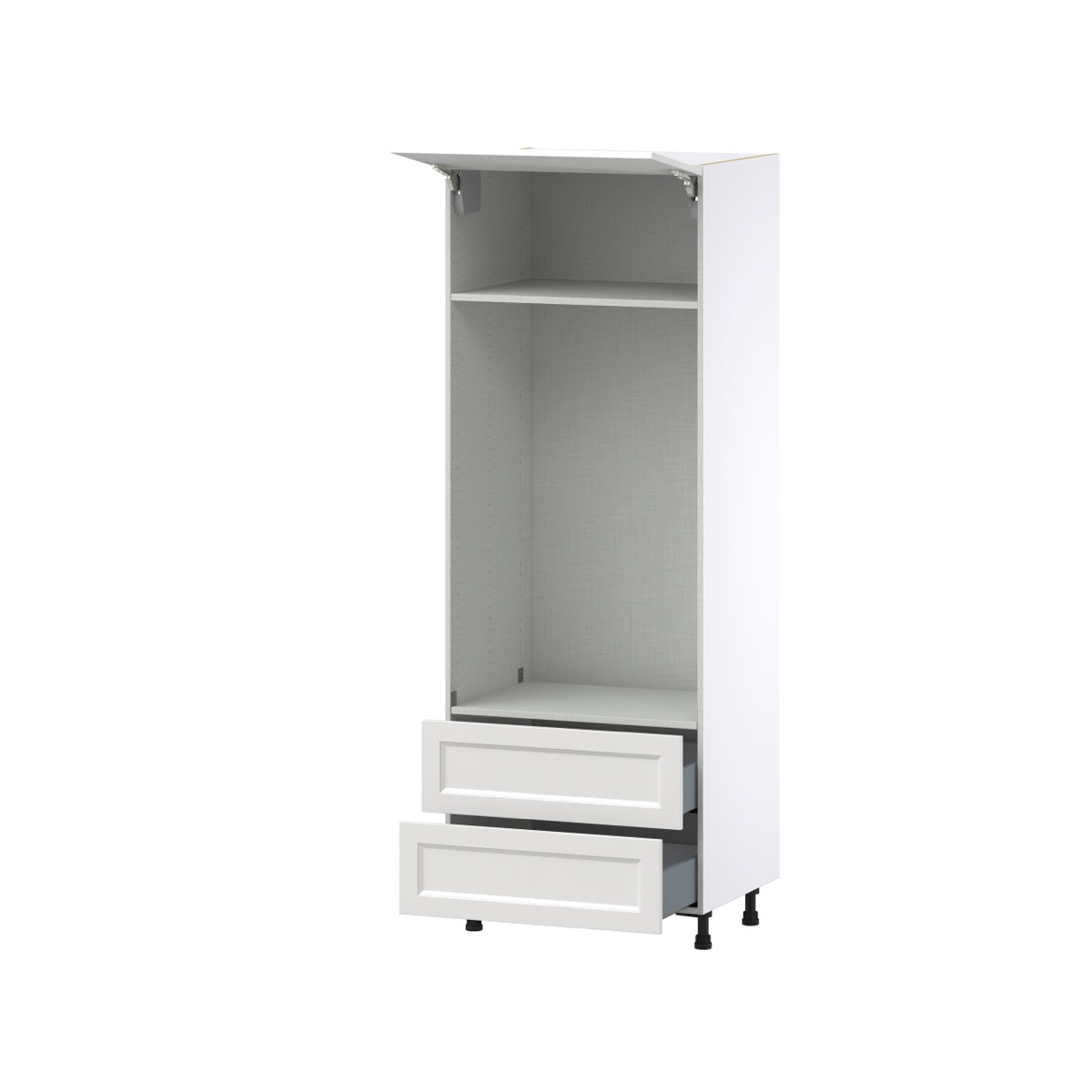 Alton Painted 30 in. W x 84.5 in. H x 24 in. D in White Shaker Assembled Pantry Oven Kitchen Cabinet with Drawers