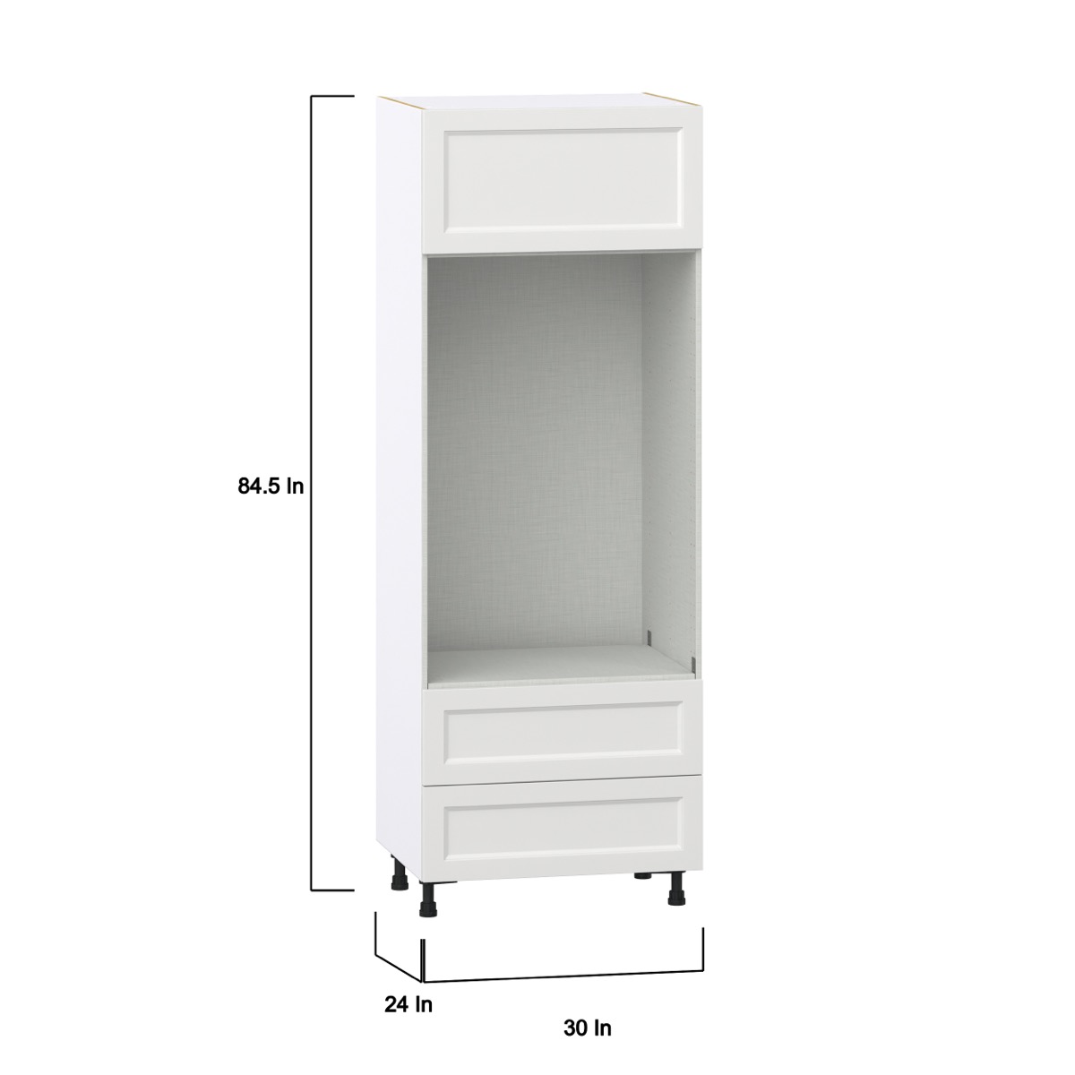 Alton Painted 30 in. W x 84.5 in. H x 24 in. D in White Shaker Assembled Pantry Oven Kitchen Cabinet with Drawers