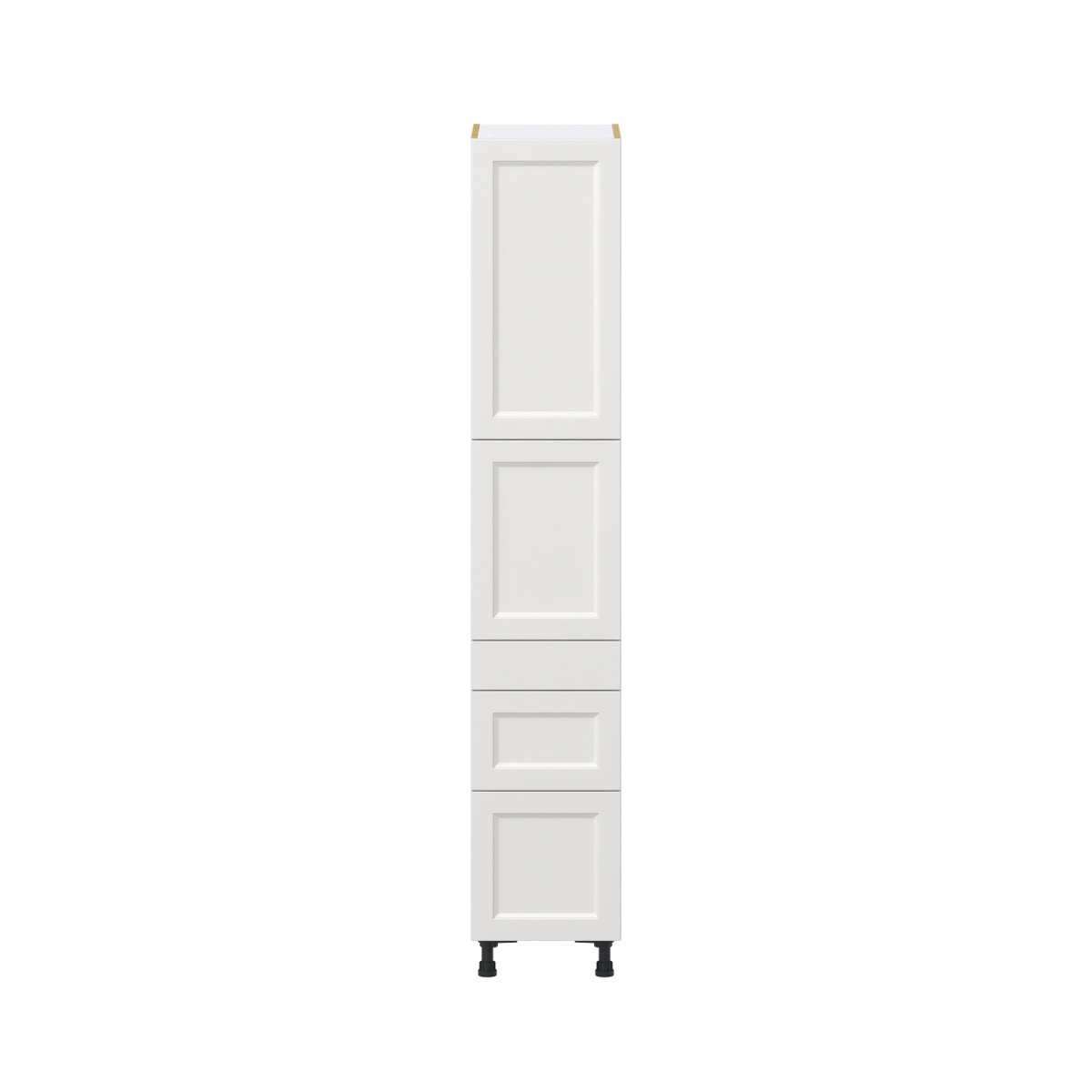 Alton Painted 15 in. W x 84.5 in. H x 24 in. D in White Shaker Assembled Pantry Kitchen Cabinet with 2 inner Drawers ()