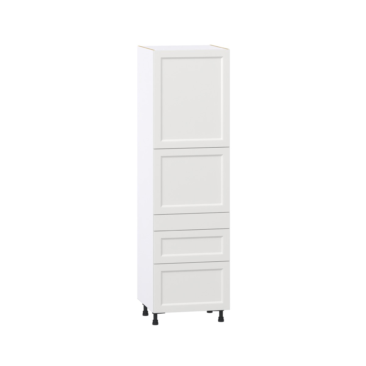 Alton Painted White Shaker Assembled Pantry Kitchen with 2