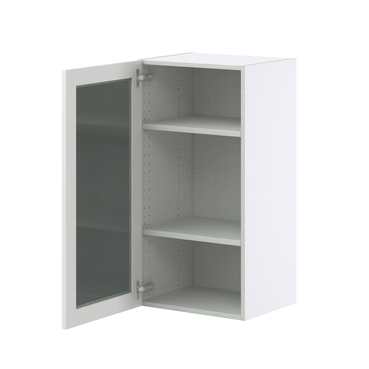 Alton Painted 18 in. W x 35 in. H x 14 in. D in White Assembled Wall Kitchen Cabinet with Glass Door