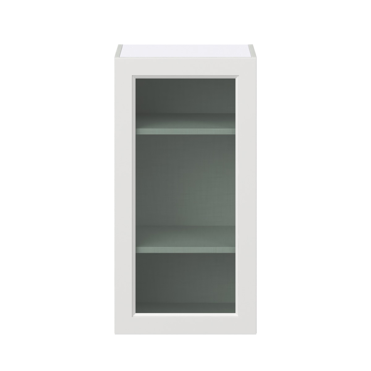 Alton Painted 18 in. W x 35 in. H x 14 in. D in White Assembled Wall Kitchen Cabinet with Glass Door