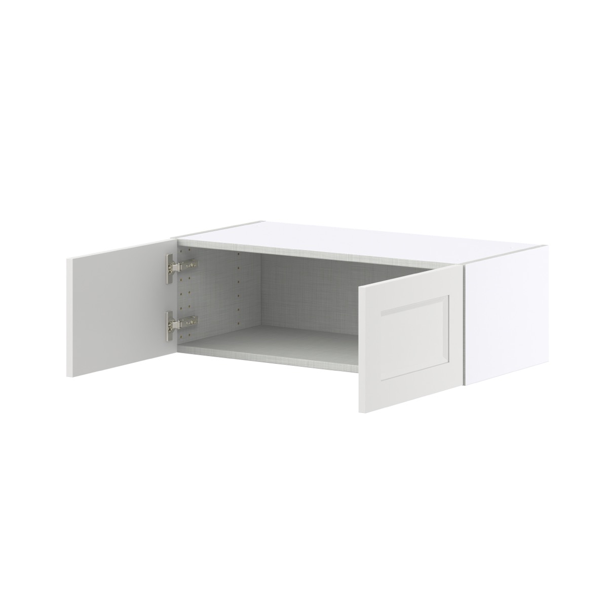 30 in. W x 14 in. D x 10 in. H Alton Painted White Shaker Assembled Wall Bridge Kitchen Cabinet