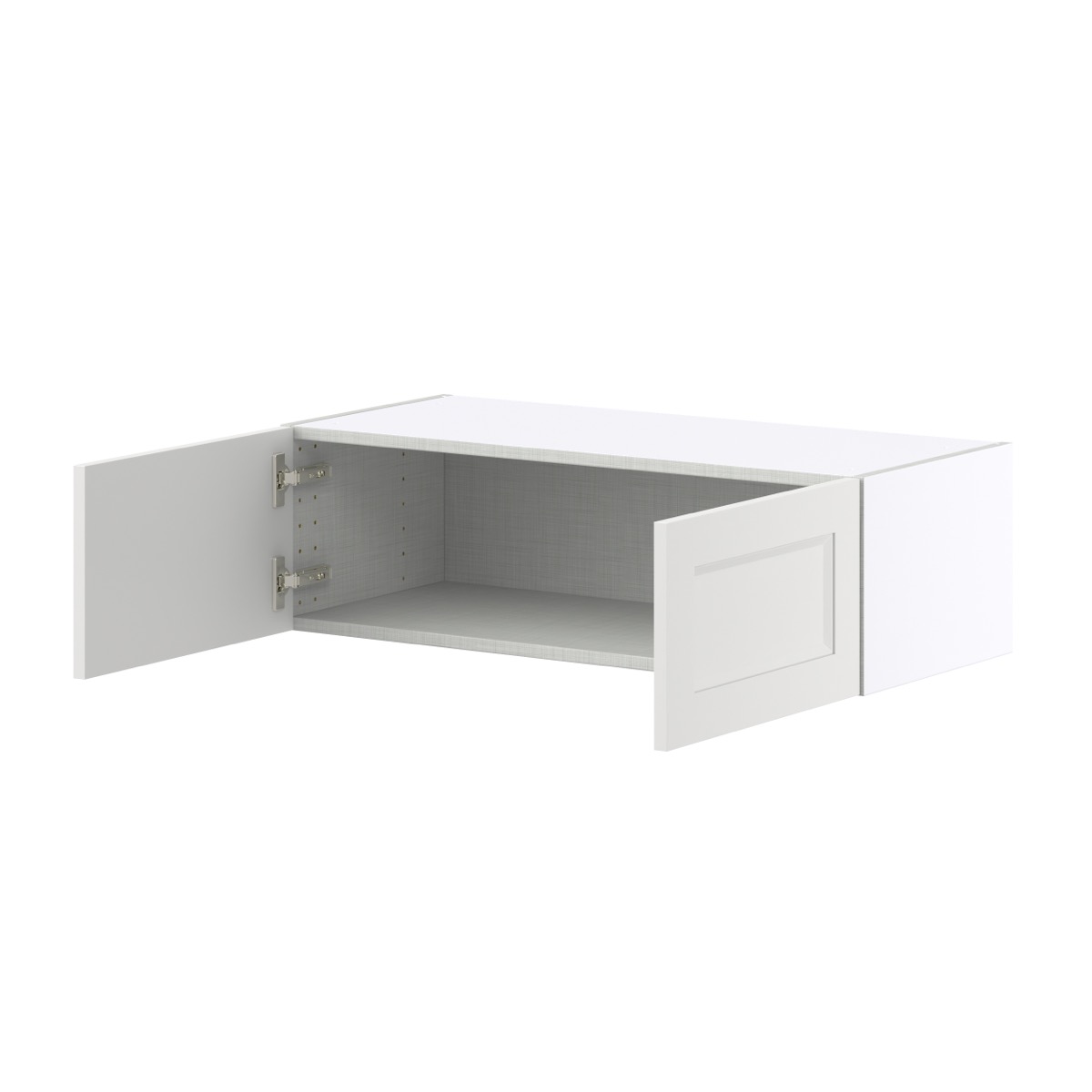 Alton Painted White Shaker Assembled Wall Bridge Kitchen Cabinet 33 in. W X 10 in. H X 14 in. D