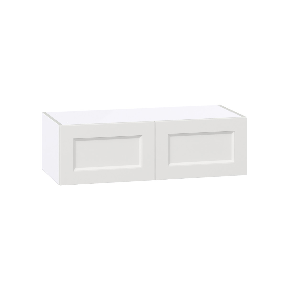Alton Painted White Shaker Assembled Wall Bridge Kitchen Cabinet 33 in. W X 10 in. H X 14 in. D