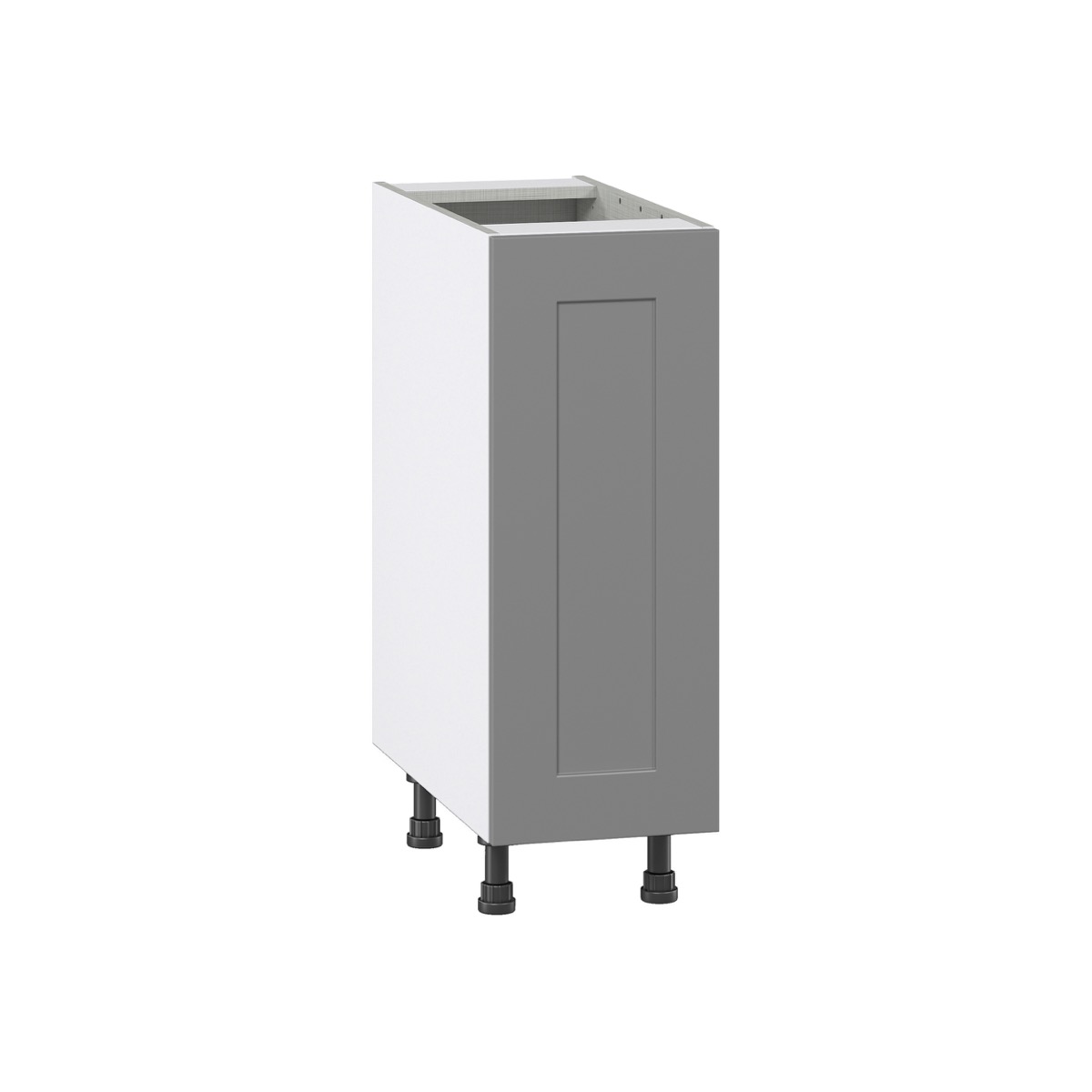 Bristol Painted Slate Gray Shaker Assembled Base Kitchen Cabinet w/ Full Height Door (12 in. W x 34.5 in. H x 24 in. D)