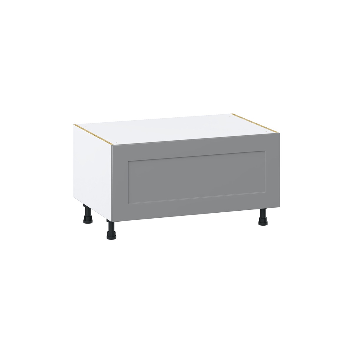 J COLLECTION 36 in. W x 24 in. D x 19.5 in. H Alton Painted White Shaker Assembled Base Window Seat Kitchen Cabinet