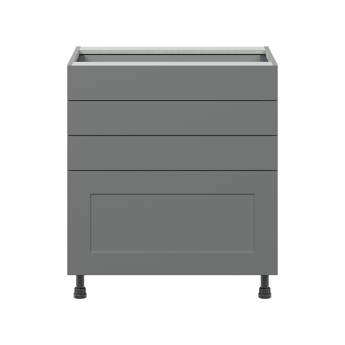 Wallace Painted Warm White Shaker Assembled Base Kitchen Cabinet with 4 Drawers (30 in. W x 34.5 in. H x 24 in. D)