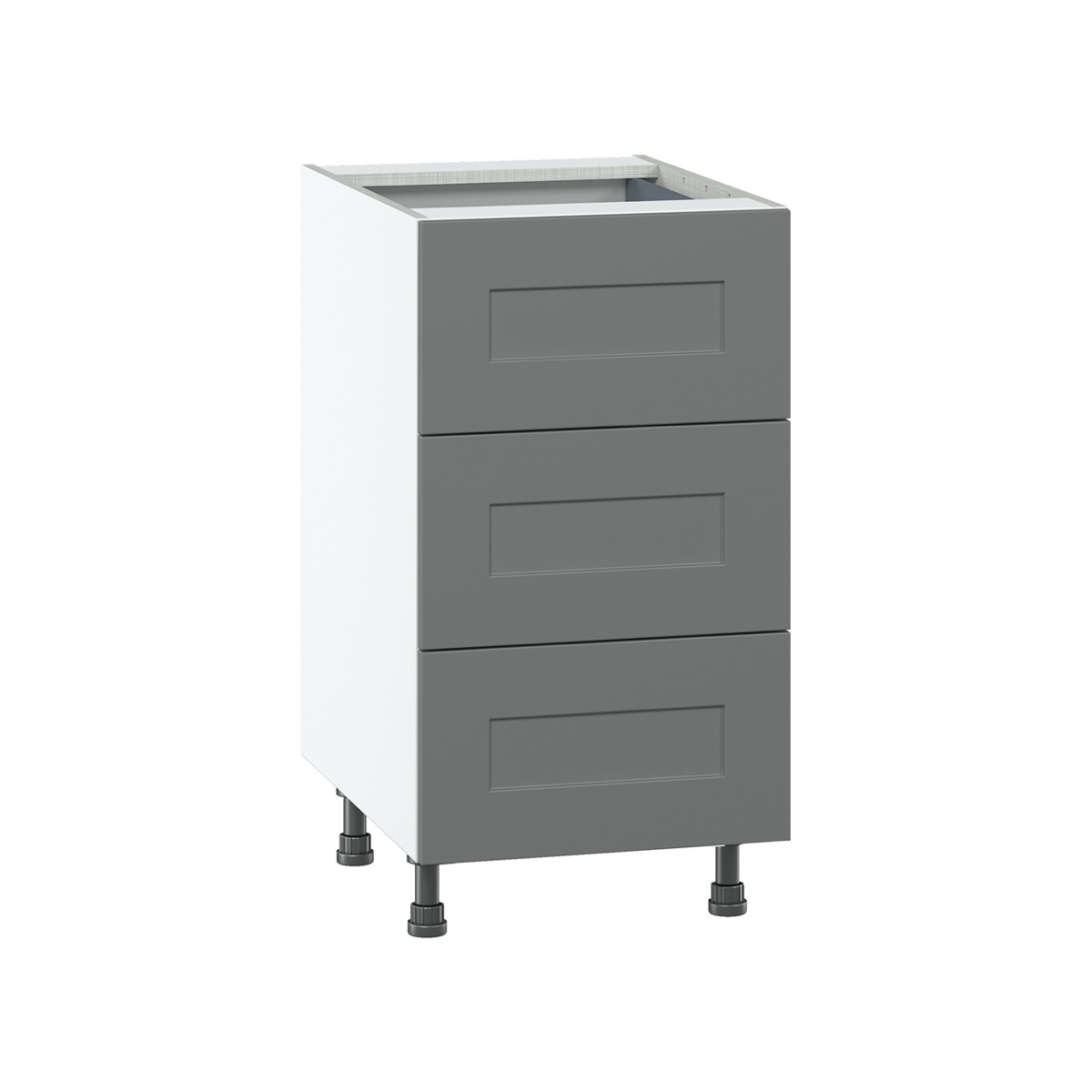 J COLLECTION Wallace Painted Warm White Shaker Assembled Base Kitchen Cabinet with 4 Drawer (15 in. W x 34.5 in. H x 24 in. D)