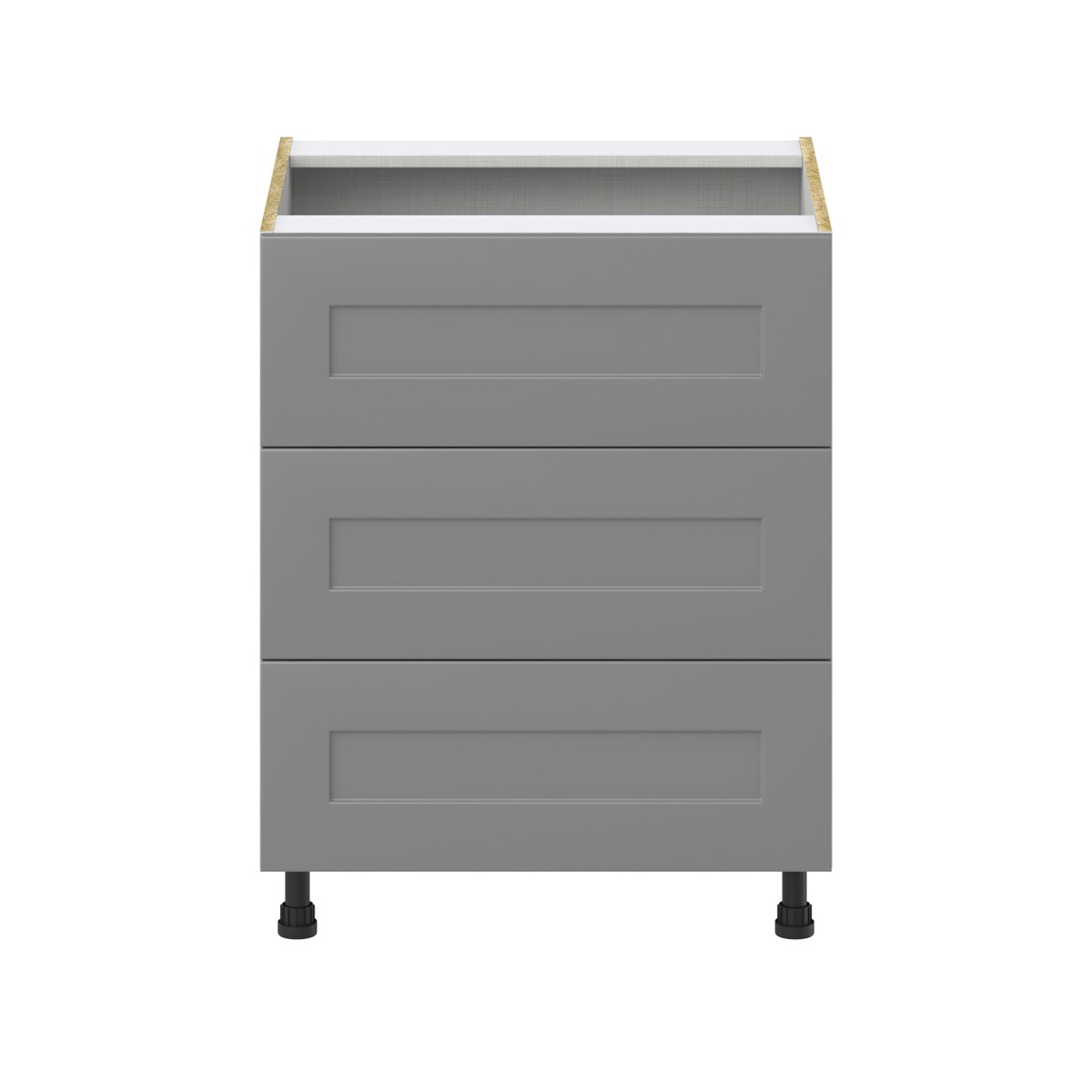 J COLLECTION Bristol Painted Slate Gray Shaker Assembled Base Kitchen Cabinet with Draw (15 in. W x 34.5 in. H x 24 in. D)