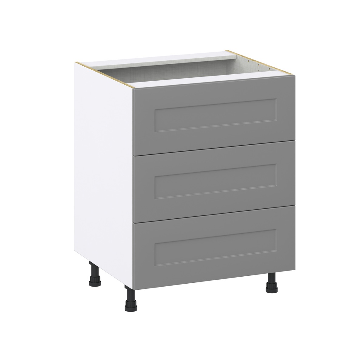 J COLLECTION Bristol Painted Slate Gray Shaker Assembled Base Kitchen Cabinet with Draw (15 in. W x 34.5 in. H x 24 in. D)