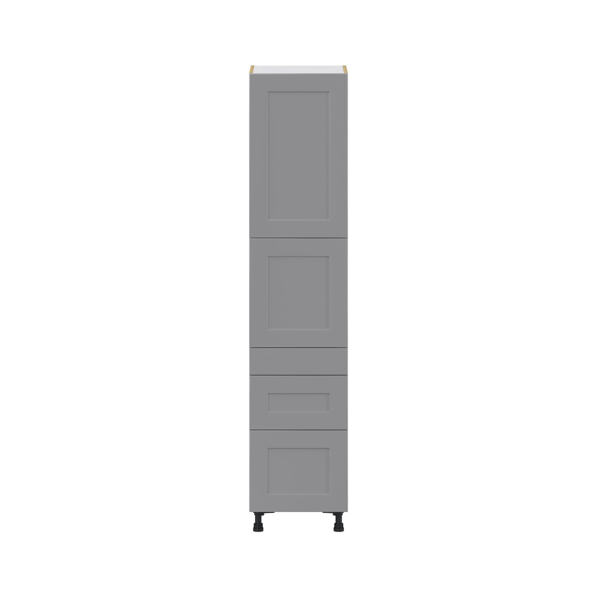 Bristol Painted Slate Gray Shaker Assembled Pantry Kitchen Cabinet with 5 Drawers (18 in. W x 84.5 in. H x 24 in. D)
