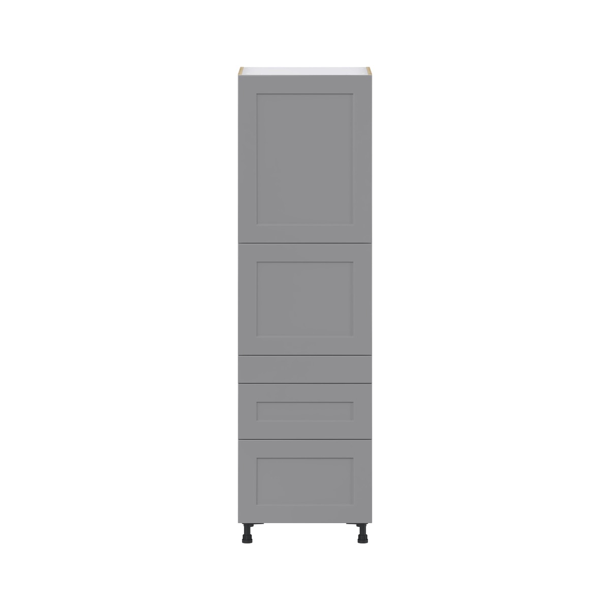 Bristol Painted Slate Gray Shaker Assembled Pantry Kitchen Cabinet with 5 Drawers (24 in. W x 84.5 in. H x 24 in. D)